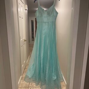 Sparkly Teal A-line Dress